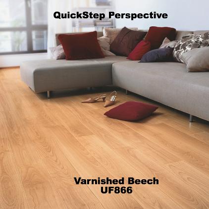 VARNISHED BEECH PERSPECTIVE | UF866 Quickstep Laminate Floor fitting Bicester JJP Flooring Company