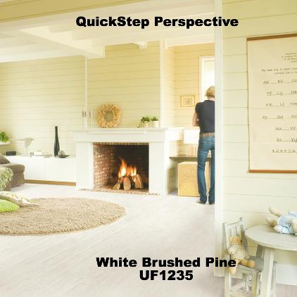 WHITE BRUSHED PINE PERSPECTIVE | UF1235 quickstep Flooring Bicester JJP Flooring Company